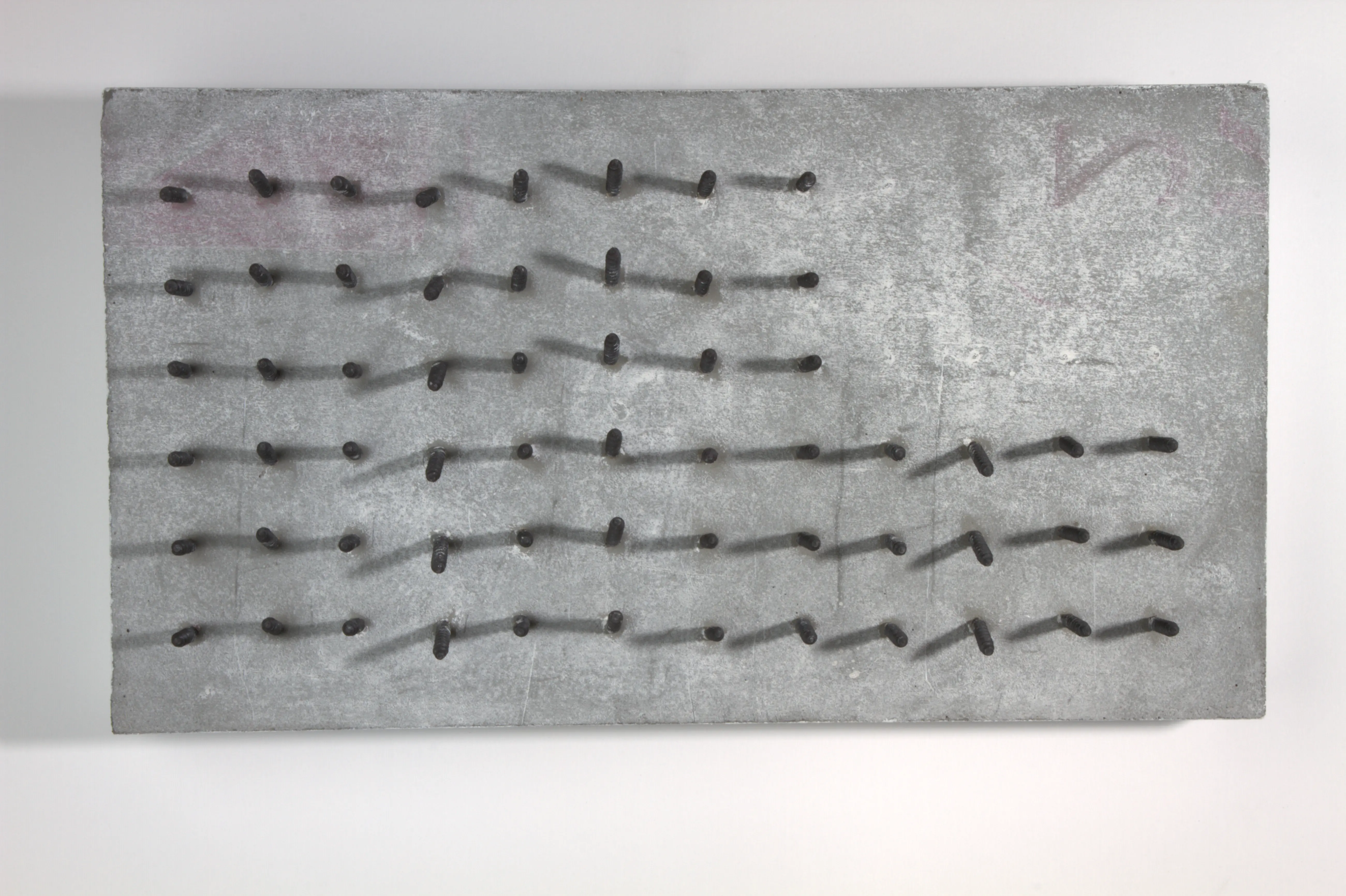 Screw american flag concrete wall sculpture